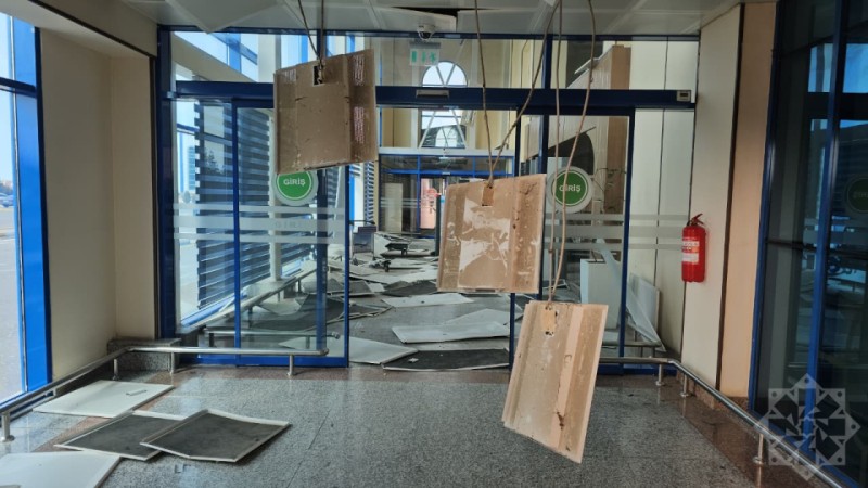 Dron hücumu olan Naxçıvan aeroportundan GÖRÜNTÜLƏR - VİDEO