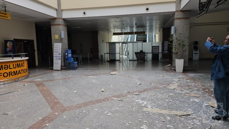 Dron hücumu olan Naxçıvan aeroportundan GÖRÜNTÜLƏR - VİDEO