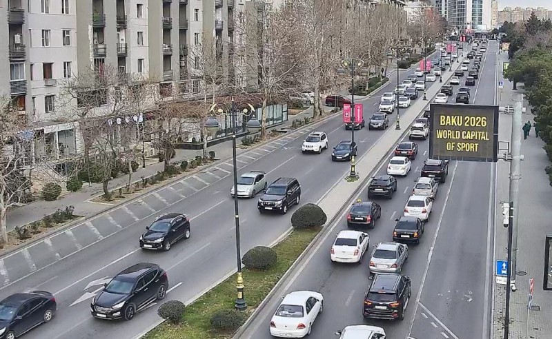 Bakıda bu yollarda tıxac var - SİYAHI