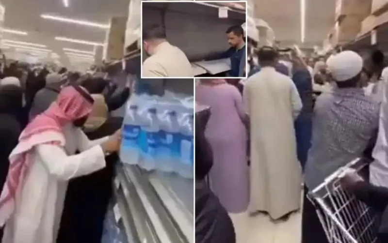 Qida ehtiyatı azaldı, marketlərdə ərzaq davası düşdü - Video