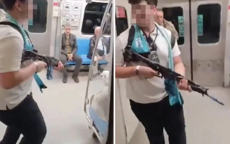 İstanbul metrosunda qorxulu anlar - VİDEO
