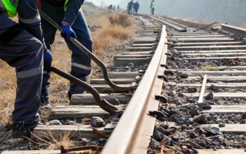 Naxçıvanda dəmir yolu xətti yenidən qurulur - VİDEO