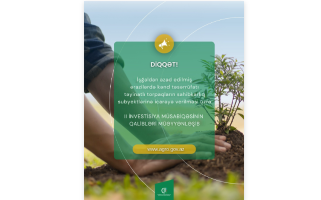 Qarabağda investisiya müsabiqəsi elan olunur