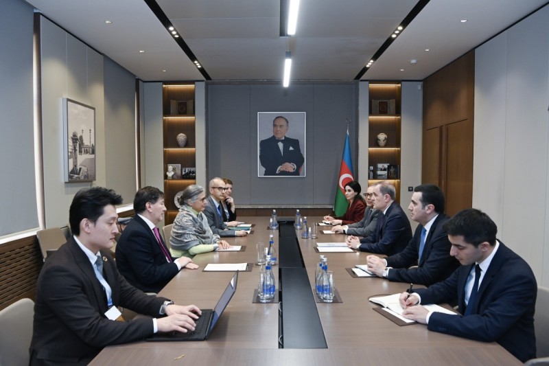 Ceyhun Bayramov Anaklaudiya Rossbax ilə görüşdü - FOTO