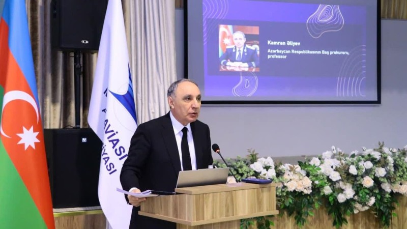 Kamran Əliyev Milli Aviasiya Akademiyasında mühazirə keçirdi - Fotolar