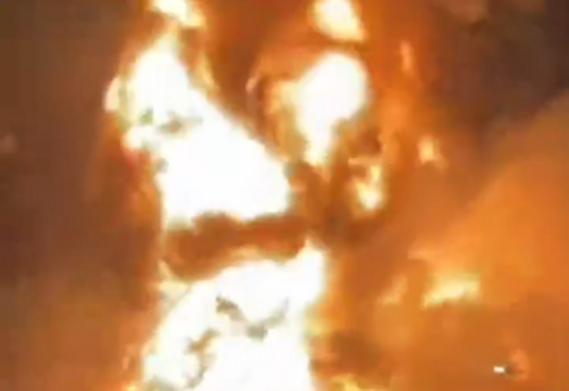 Zərbədən sonra Dubay hava limanının ərazisində YANĞIN - VİDEO