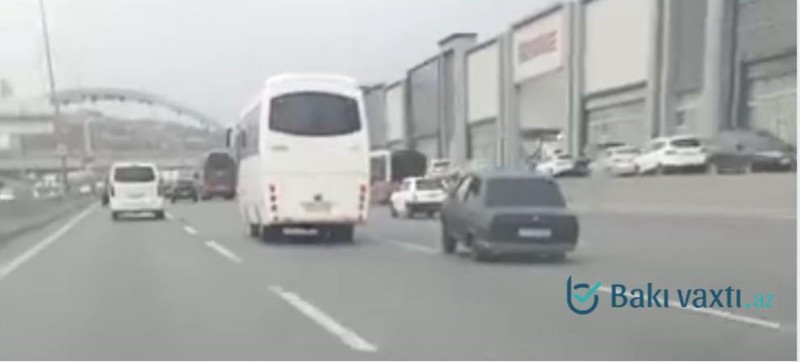 Maşının arxa hissəsi aşağı, önü yuxarı... - VİDEO