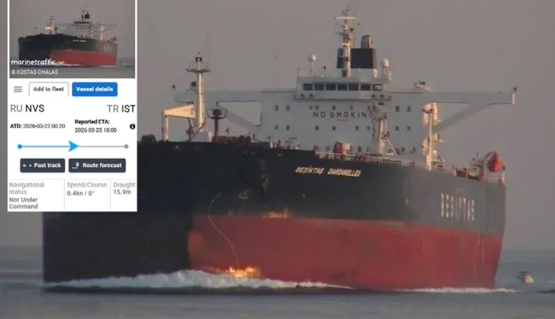 Türkiyəyənin neft tankeri DRONLA VURULDU