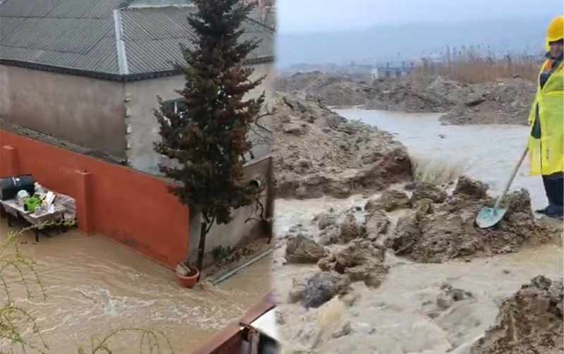 Yağışın fəsadları: Sulutəpəni su basdı, hərəkət çətinləşdi - VİDEO