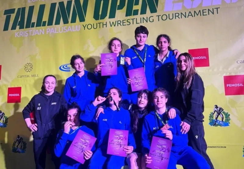 Yeniyetmə güləşçilərimiz Estoniyada 5 medal qazandılar