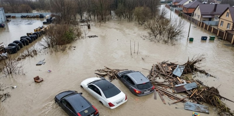 Bir kənddə 500 ev su altında qaldı - SELİN FƏSADLARI