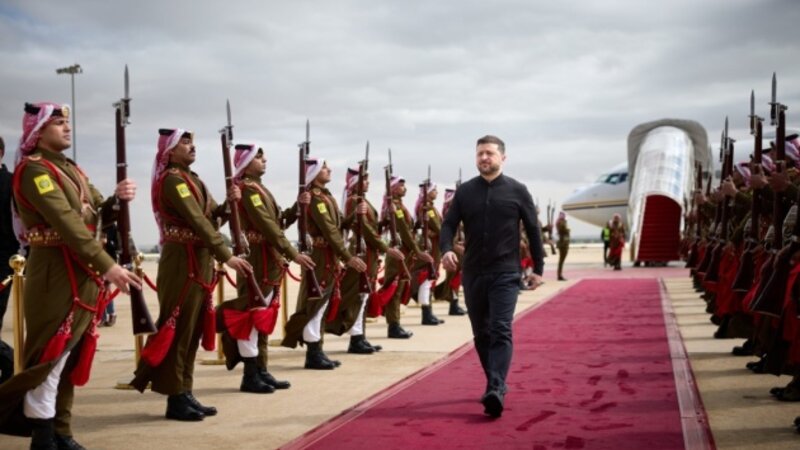 Zelenski İordaniyaya getdi - FOTO