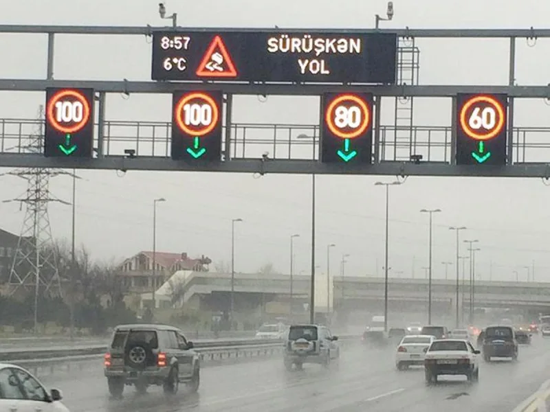 Bu yolda sürət həddi endirildi
