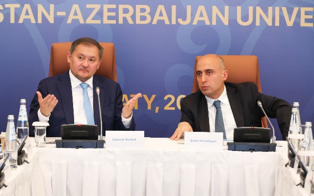 Almatıda Qazaxıstan və Azərbaycanın II Rektorlar Forumu keçirildi - FOTOLAR