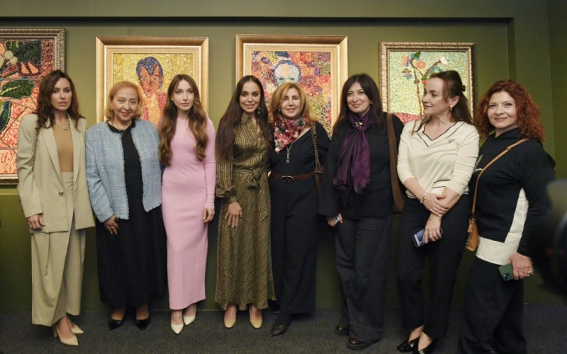 Leyla və Alena Əliyevalar sərgidə - FOTOLAR