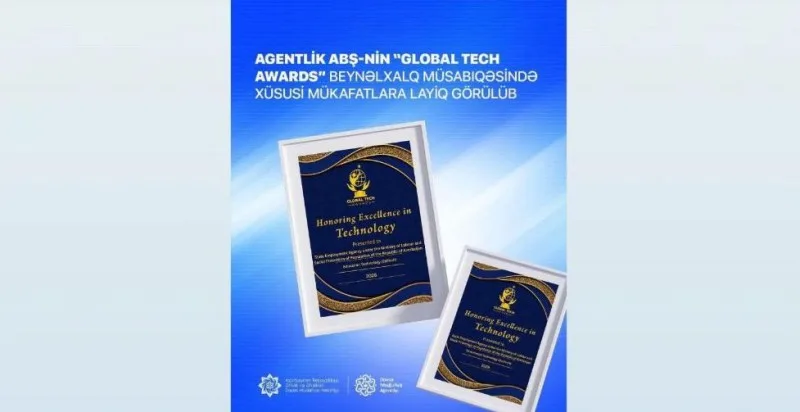 “Global Tech Awards”: Dövlət Məşğulluq Agentliyi 2 nominasiya üzrə uğur qazandı