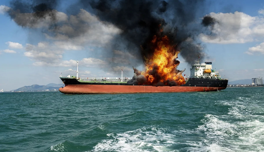 BƏƏ sahillərində tanker vuruldu