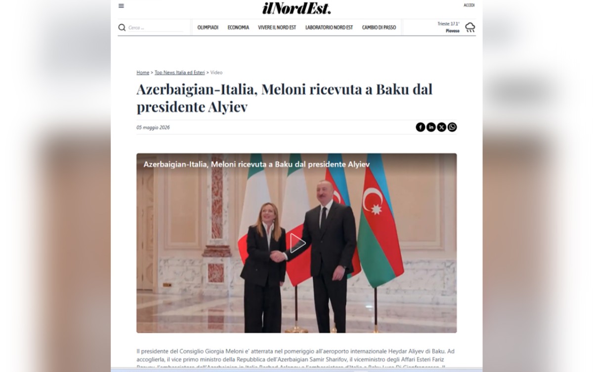 Prezidentin Meloni ilə görüşü dünya mediasında - FOTOLAR