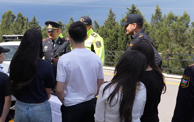 Şəhid övladları “Yol Polisimizlə bir gün” tədbirində - Video