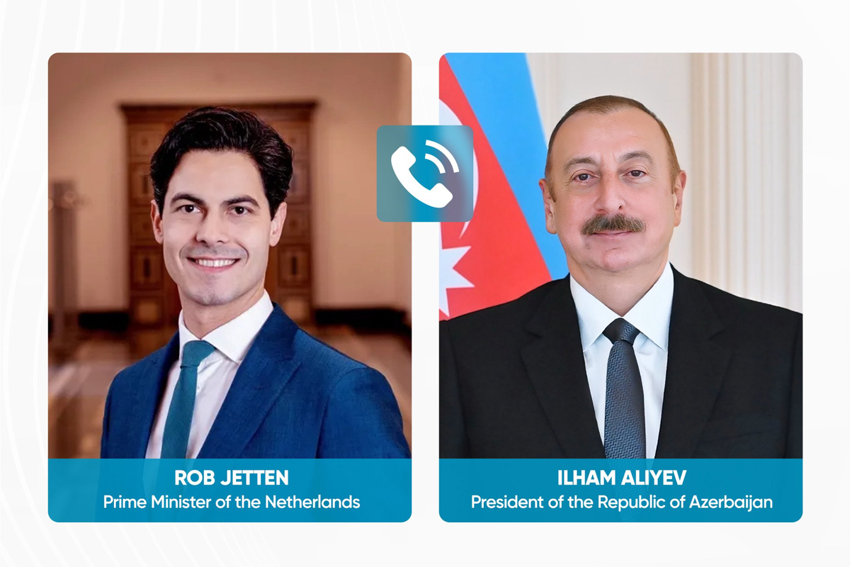 Prezident Niderlandın Baş naziri ilə danışdı