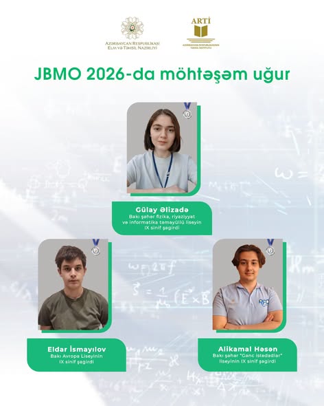 JBMO 2026-dan Azərbaycana medalla qayıtdılar