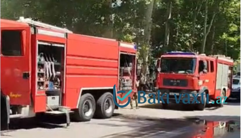 Mingəçevirdə mağazada YANĞIN - YENİLƏNİB 