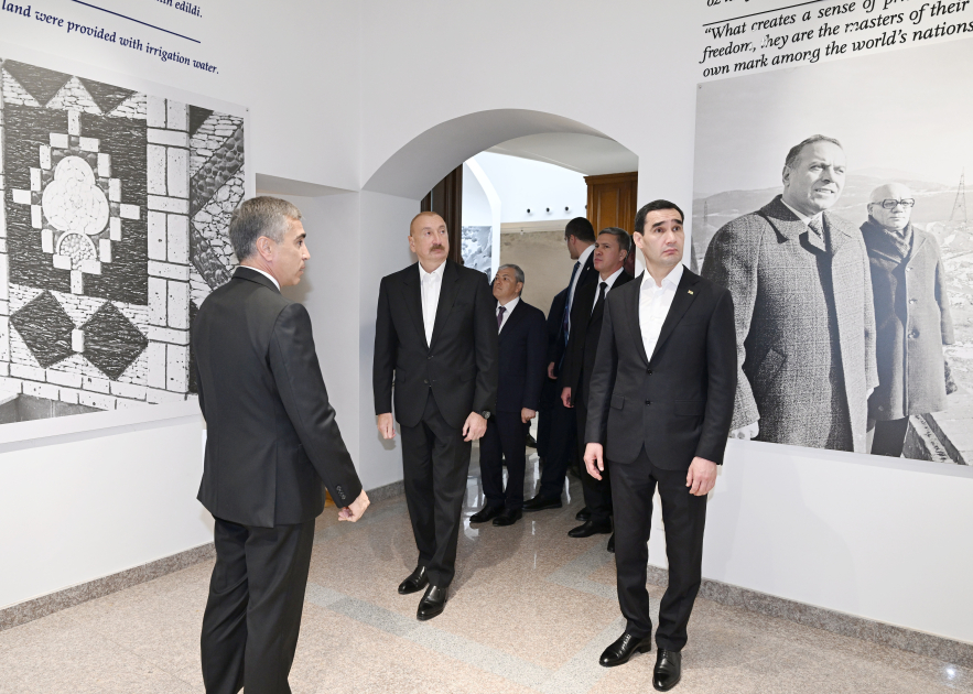 Prezidentlər Şuşada “Heydər Əliyev və Qarabağ” sərgisi ilə tanış oldular - FOTOLAR