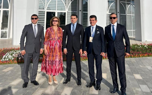 Adil Kərimli Özbəkistanda açılışda - FOTO