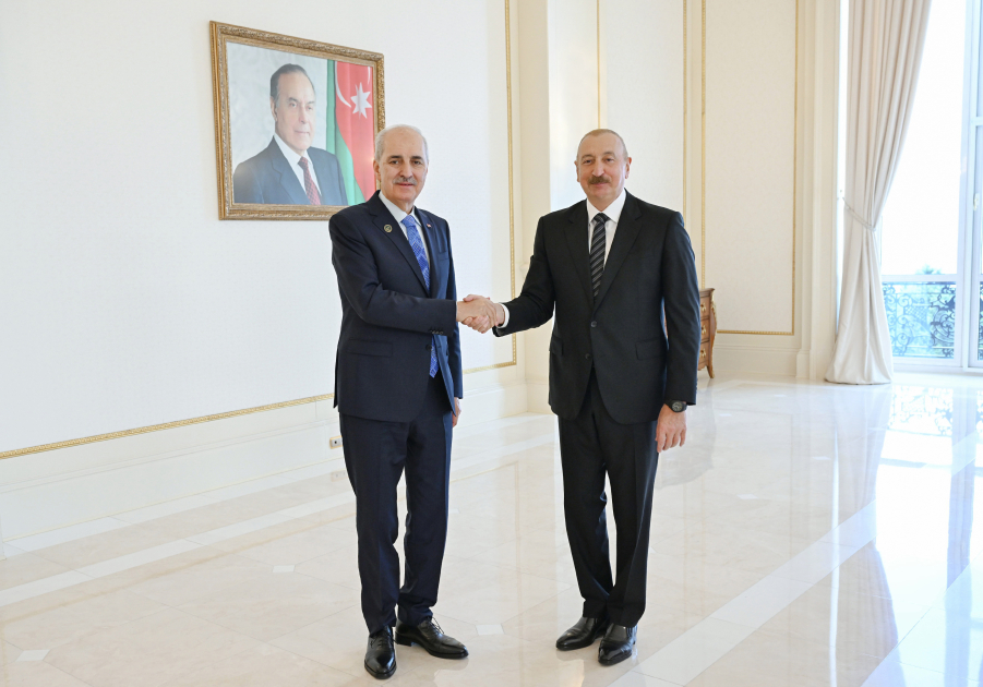 İlham Əliyev Numan Kurtulmuşu qəbul etdi - FOTOLAR