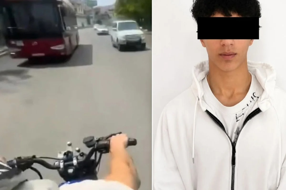 Bakıda avtoxuliqanlıq edən motosikletçi cərimələnib