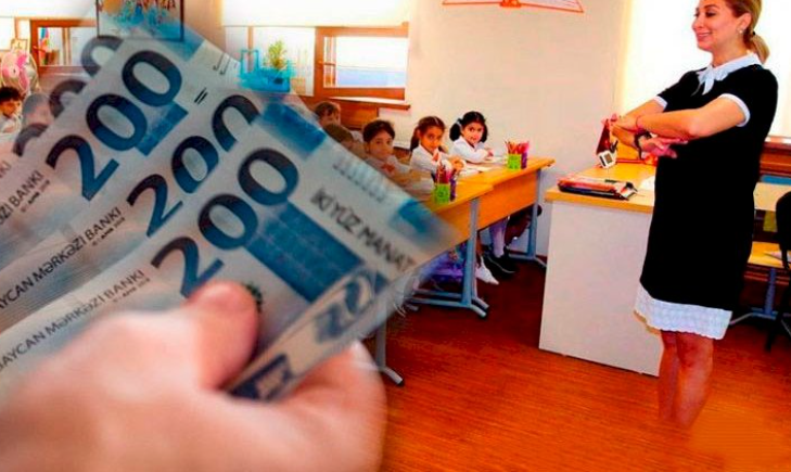 Müəllimlərin orta aylıq maaşı 1300 manata çatır