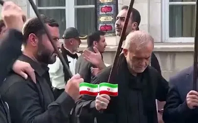 Pezeşkian əzadarlıq mərasimində - VİDEO