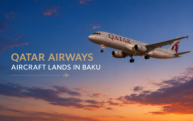 “Qatar Airways”in təyyarəsi hava şəraitinə görə Bakıya eniş etdi