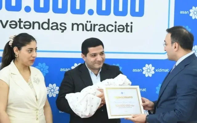 ASAN xidmətə 100 milyonuncu müraciət qeydə alındı
