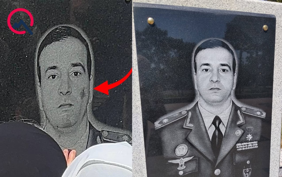 Polad Həşimovun məzar daşındakı nöqsan aradan qaldırıldı - Foto