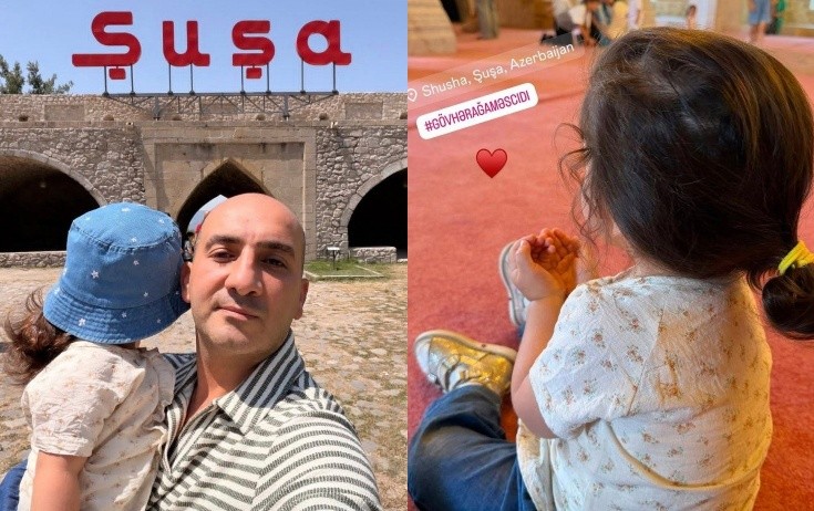 Nicat qızı ilə Şuşada - Fotolar