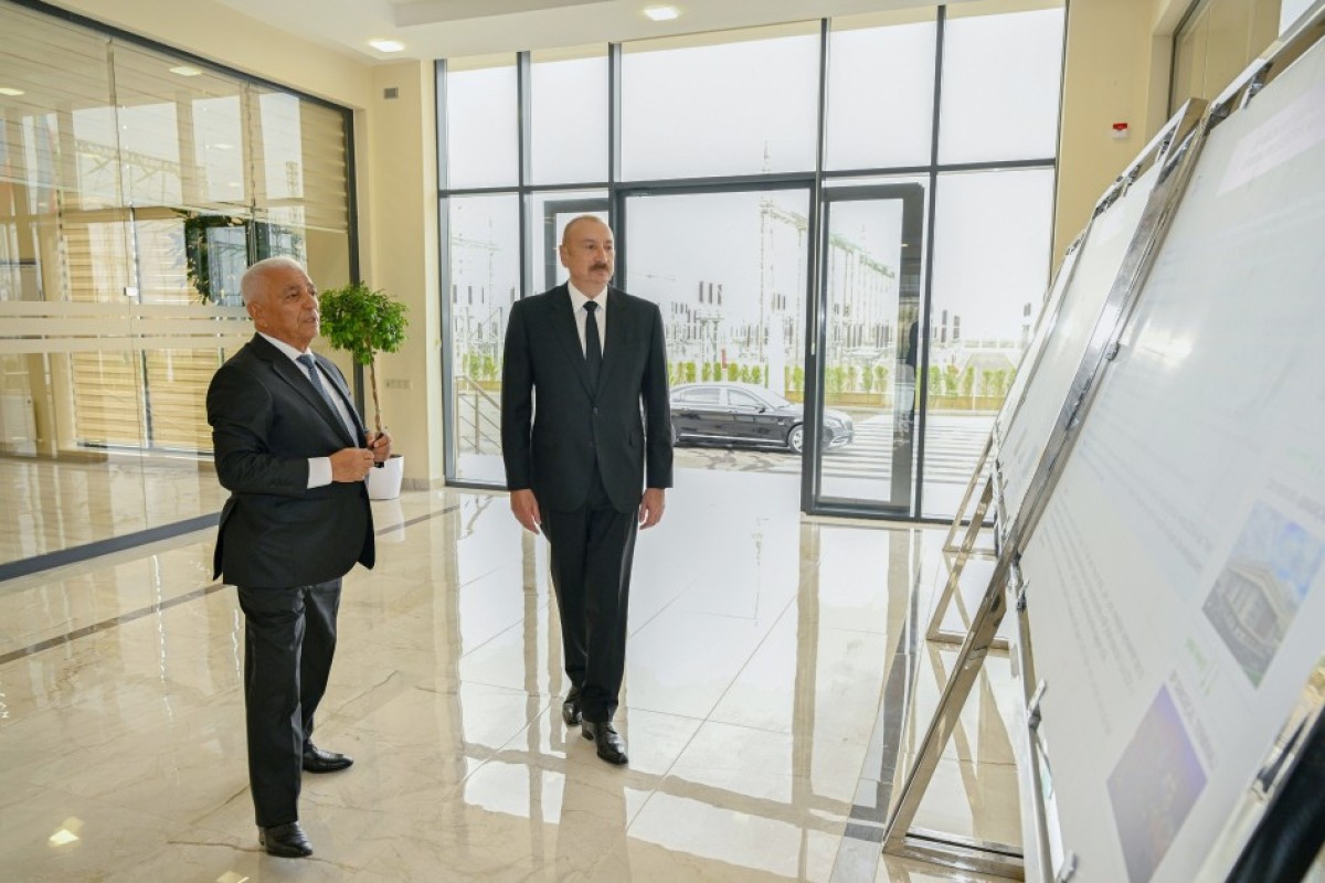 Prezident “Yeni Səngəçal” yarımstansiyasının açılışında - FOTO