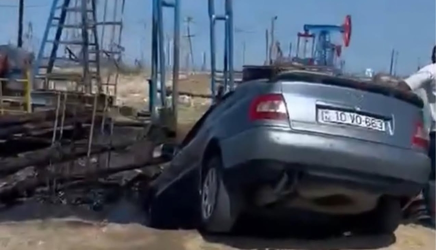 Audi neft quyusuna düşdü
