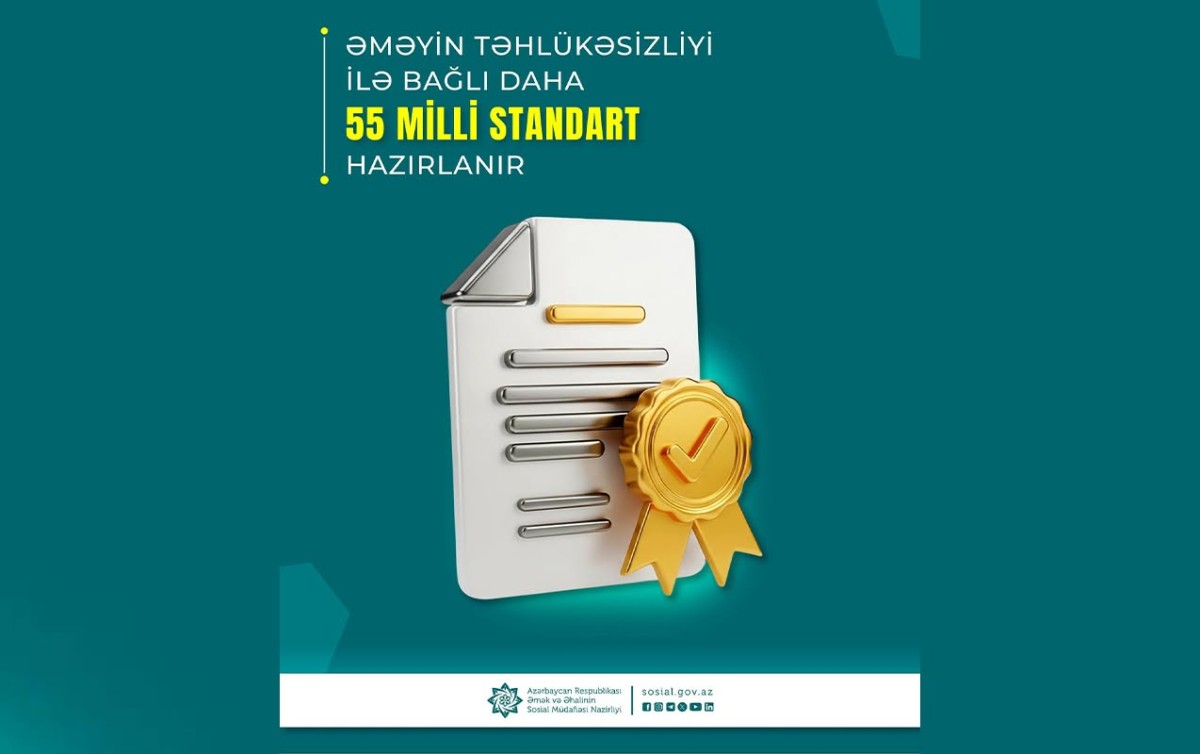 Əməyin təhlükəsizliyi ilə bağlı daha 55 milli standart hazırlanır
