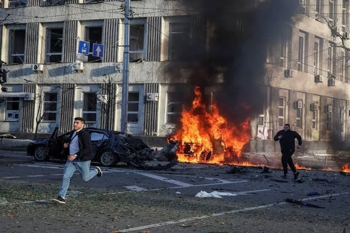 Rusiya Borispol bölgəsinə raket zərbələri endirdi