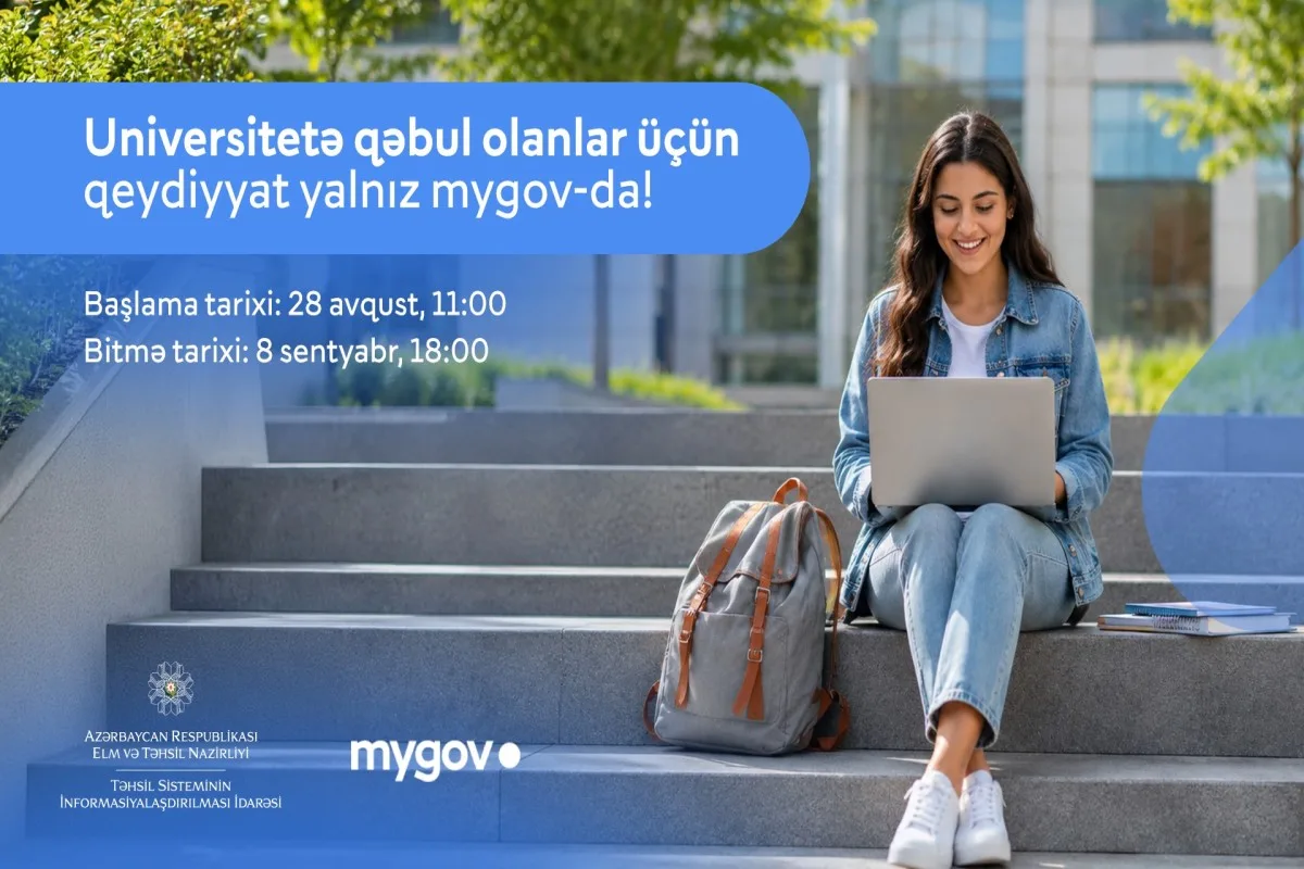 Sabahdan universitetlərə qeydiyyat başlayır: proses yalnız my.gov.az üzərindən aparılacaq