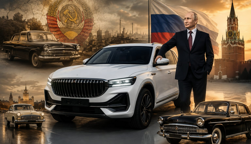 Putin yeni “Volqa”nı ilk dəfə sürdü - VİDEO