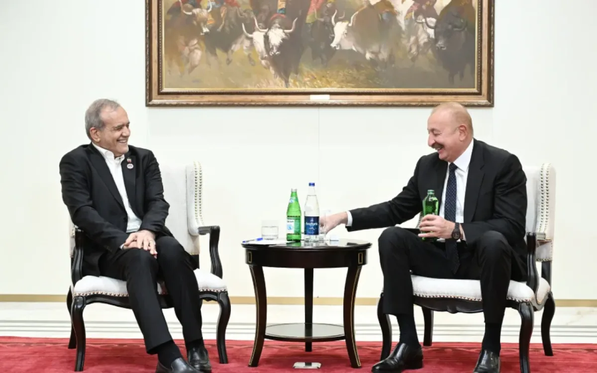 "Azərbaycan suyundan için, mən gətirmişəm" - Prezidentlərin səmimi dialoqu