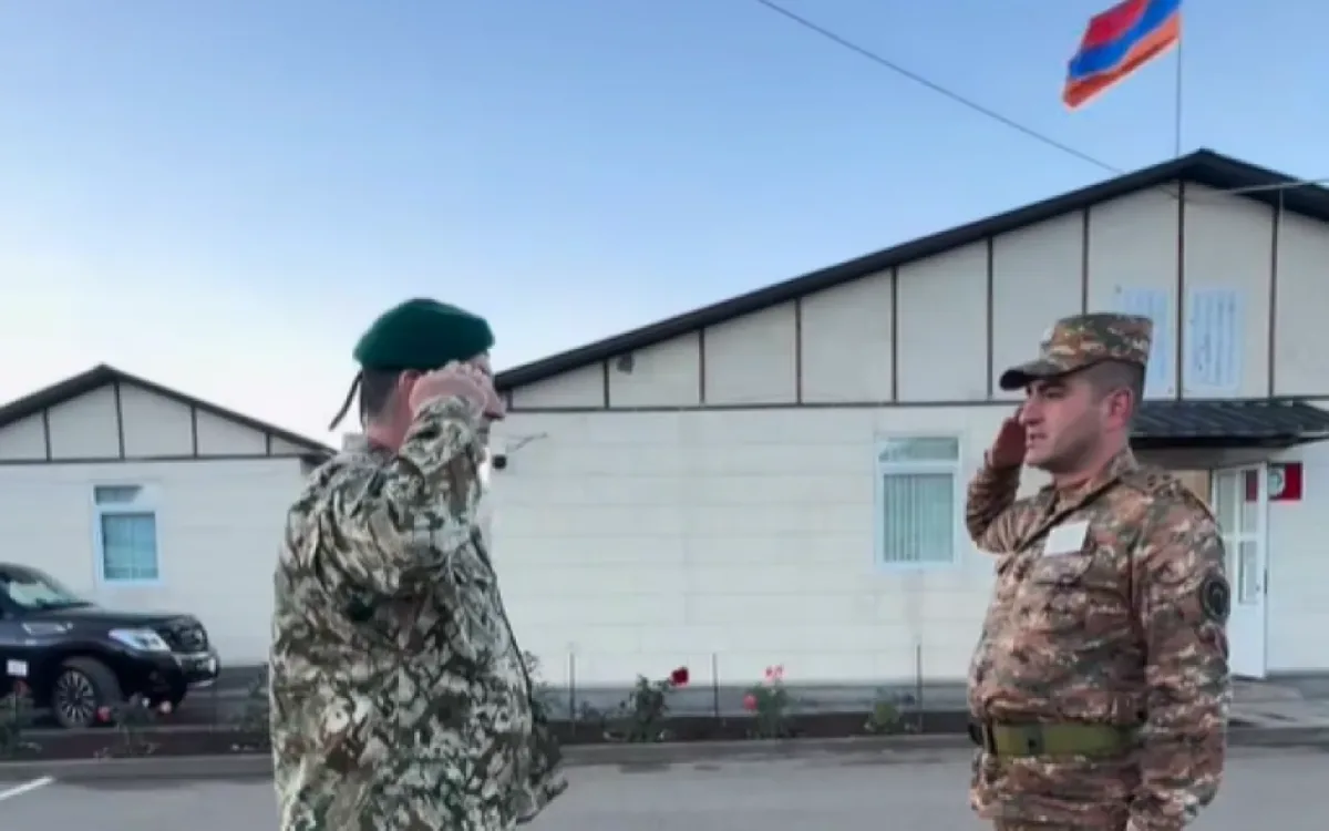 Erməni general sərhədə GƏLDİ - VİDEO