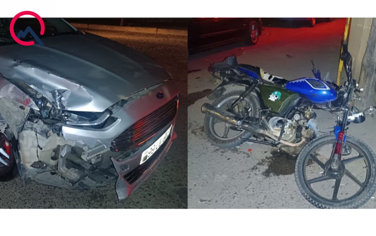 Tovuzda “Ford”la motosiklet toqquşdu: 1 yaralı