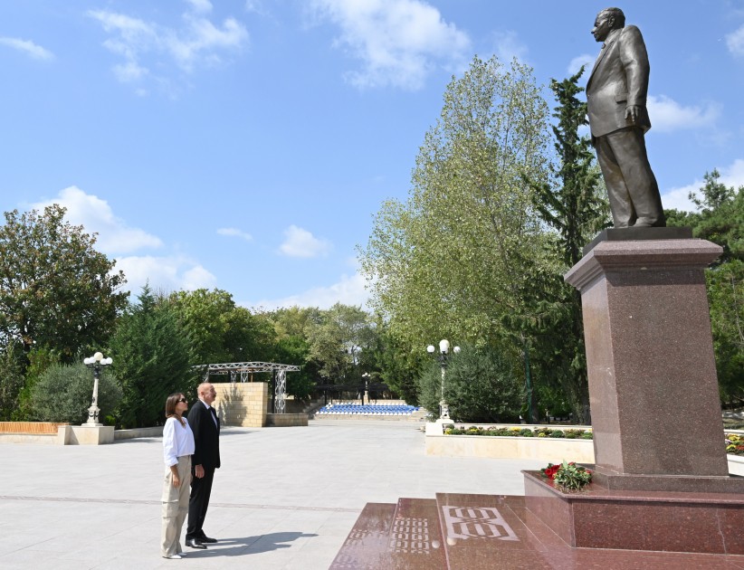 Prezident və birinci xanım Şamaxıya səfər etdilər - FOTOLAR