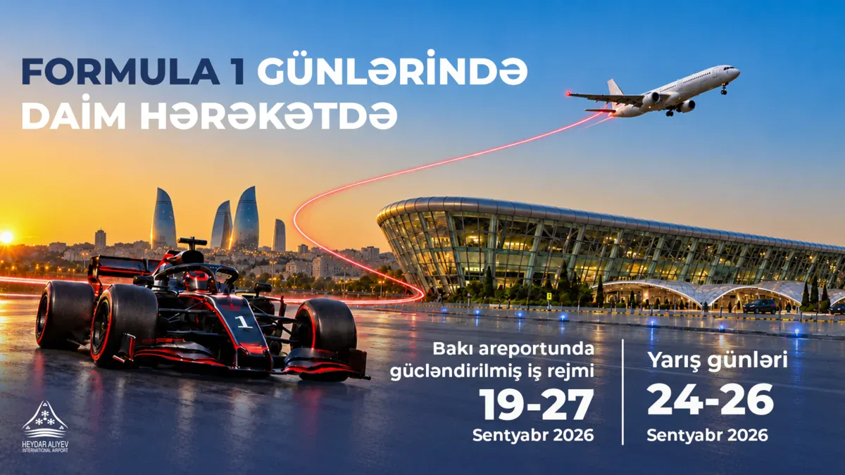 Bakı Aeroportu Formula 1-də gücləndirilmiş iş rejimində işləyəcək