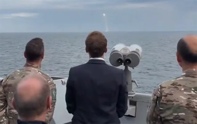 Fransa yeni raketini sınaqdan keçirdi - Makron izlədi - VİDEO
