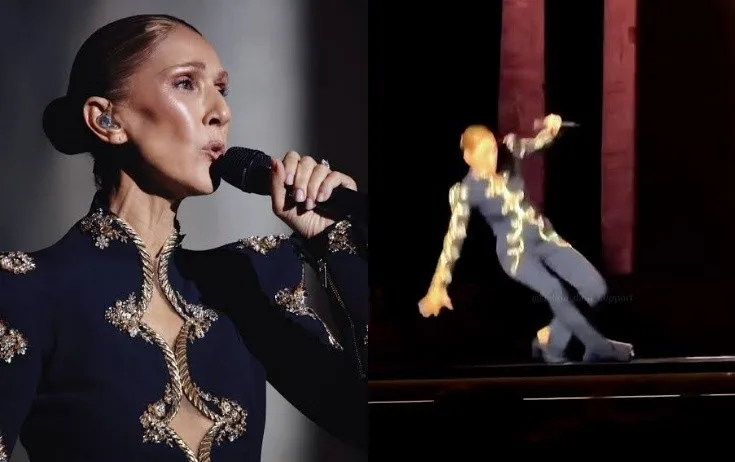 Selin Dion səhnədə yıxıldı