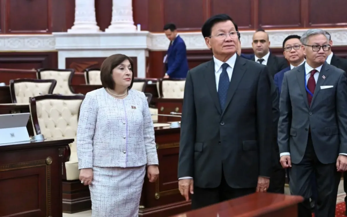 Laos Prezidenti Milli Məclisdə olub - FOTOLAR